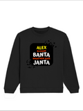 Oversized Sweatshirt | Relaxed Fit Unisex | 90% Cotton 10% Polyester 400 GSM | Pre-Shrunk Drop Shoulder | Unisex | Personalized | Typography | Self-expression | Everyday | Assertive | Zero Public Pressure - front - Black - mockup 1