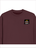 Oversized Sweatshirt | Relaxed Fit Unisex | 90% Cotton 10% Polyester 400 GSM | Pre-Shrunk Drop Shoulder | Unisex | Personalized | Typography | Self-expression | Everyday | Assertive | Zero Public Pressure - left pocket - Maroon - mockup 3