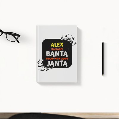 Daily Planner | 3-Month Undated | Soft-Bound | 204 Pages, Dotted Notes | Unisex Adult | Personalized | Typography | Self-expression | Everyday | Assertive | Zero Public Pressure - front - White - mockup 1