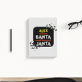 Daily Planner | 3-Month Undated | Soft-Bound | 204 Pages, Dotted Notes | Unisex Adult | Personalized | Typography | Self-expression | Everyday | Assertive | Zero Public Pressure - back - White - mockup 2
