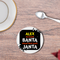 Coasters | 3mm MDF Board | Super Glossy Finish, Durable | Unisex | Personalized | Typography | Self-expression | Everyday | Assertive | Zero Public Pressure - front - White - mockup 1