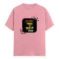 Male Classic Crew T-Shirt | Men's Regular Fit | 180 GSM Bio-Washed Cotton | Pre-Shrunk, Double-Stitched | Personalized | Typography | Pop Culture | Everyday | Confident | Naam Toh Suna Hoga - front - Flamingo - mockup 1