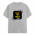 Male Classic Crew T-Shirt | Men's Regular Fit | 180 GSM Bio-Washed Cotton | Pre-Shrunk, Double-Stitched | Personalized | Typography | Pop Culture | Everyday | Confident | Naam Toh Suna Hoga - front - Grey Melange - mockup 1