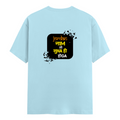 Male Classic Crew T-Shirt | Men's Regular Fit | 180 GSM Bio-Washed Cotton | Pre-Shrunk, Double-Stitched | Personalized | Typography | Pop Culture | Everyday | Confident | Naam Toh Suna Hoga - back - Baby Blue - mockup 2