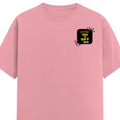 Male Classic Crew T-Shirt | Men's Regular Fit | 180 GSM Bio-Washed Cotton | Pre-Shrunk, Double-Stitched | Personalized | Typography | Pop Culture | Everyday | Confident | Naam Toh Suna Hoga - left pocket - Flamingo - mockup 3