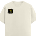 Male Classic Crew T-Shirt | Men's Regular Fit | 180 GSM Bio-Washed Cotton | Pre-Shrunk, Double-Stitched | Personalized | Typography | Pop Culture | Everyday | Confident | Naam Toh Suna Hoga - right pocket - Off White - mockup 4