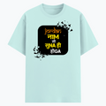 Cotton Stretch T-Shirt | Unisex Fit | 95% Cotton 5% Spandex | Breathable Flexible Durable | Adults | Personalized | Typography | Pop Culture | Everyday | Confident | Naam Toh Suna Hoga - front - Mint - mockup 1