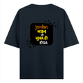 Oversized Classic T-Shirt | Unisex Relaxed Fit | 100% Super-Combed Cotton | Pre-Shrunk, Double-Stitched | Adults | Personalized | Typography | Pop Culture | Everyday | Confident | Naam Toh Suna Hoga - back - Navy Blue - mockup 2
