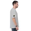 Oversized Classic T-Shirt | Unisex Relaxed Fit | 100% Super-Combed Cotton | Pre-Shrunk, Double-Stitched | Adults | Personalized | Typography | Pop Culture | Everyday | Confident | Naam Toh Suna Hoga - left sleeve - Grey Melange - mockup 5