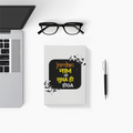 Notebook Journal | A5 Size | 300 GSM Cover, 70 GSM Eco-Friendly Pages | Soft Bound, Ruled/Unruled | Unisex | Personalized | Typography | Pop Culture | Everyday | Confident | Naam Toh Suna Hoga - back - White - mockup 2