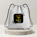 Drawstring Bag | 280 GSM | Durable Cotton | Secure Closure | Unisex | Personalized | Typography | Pop Culture | Everyday | Confident | Naam Toh Suna Hoga - front - mockup 1