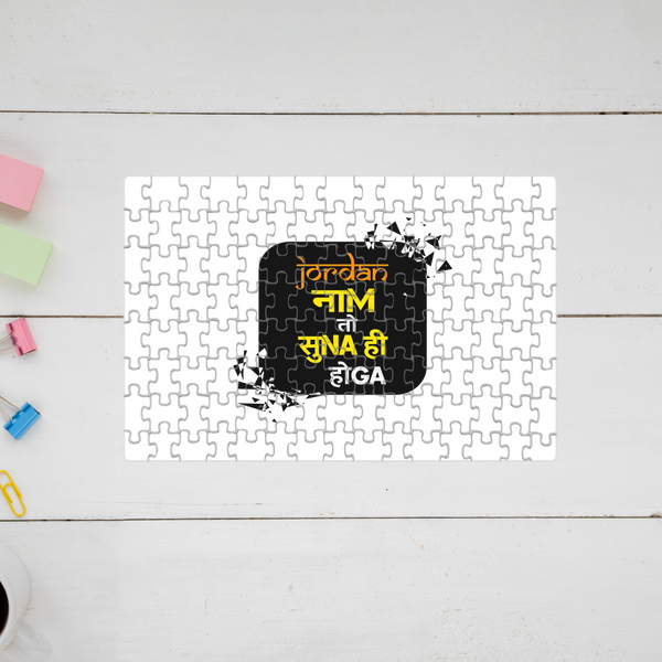 Jigsaw Puzzle | 120 Pieces A4 Size | Recycled Paper Semi-Glossy Finish | Fade-Proof Engaging Entertainment | Unisex | Personalized | Typography | Pop Culture | Everyday | Confident | Naam Toh Suna Hoga