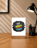 Acrylic Photo Frame with Stand | 5x7 Inch | Acrylic & Wood | UV Printed Tabletop Display | Universal | Personalized | Bold Graphic | Self-worth | Inner Strength | Everyday | Empowering | Warrior Mentality - front - mockup 1