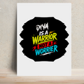 Metal Posters | 8x11.7 & 11.7x15.7 Inches | 1mm Thick Metal | Magnetic Mount | Waterproof | Glossy Finish | Home Decor | Personalized | Bold Graphic | Self-worth | Inner Strength | Everyday | Empowering | Warrior Mentality - front - White - mockup 1