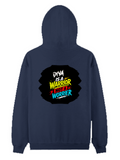 Pullover Hoodie | Unisex Regular Fit | Cotton Blend Tri-Layer | All-Season Comfort, Ribbed Cuffs | Adults | Personalized | Bold Graphic | Self-worth | Inner Strength | Everyday | Empowering | Warrior Mentality - back - Navy Blue - mockup 2