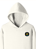 Pullover Hoodie | Unisex Regular Fit | Cotton Blend Tri-Layer | All-Season Comfort, Ribbed Cuffs | Adults | Personalized | Bold Graphic | Self-worth | Inner Strength | Everyday | Empowering | Warrior Mentality - left pocket - Off White - mockup 3