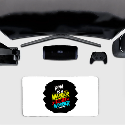 Gaming Pad | Extended Sizes 60x30cm & 80x33cm | 3mm Thick Skid-Proof Base | Smooth Control & Fade-Proof | Unisex | Personalized | Bold Graphic | Self-worth | Inner Strength | Everyday | Empowering | Warrior Mentality - front_80x33cm - mockup 1