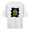 Oversized Standard T-Shirt | Unisex Relaxed Fit | 100% Super Combed Cotton | Soft, Breathable, Durable | Adult | Personalized | Bold Graphic | Quotes | Everyday | Energetic | Verb Your Noun - back - White - mockup 2