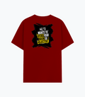 Cotton Stretch T-Shirt | Unisex Fit | 95% Cotton 5% Spandex | Breathable Flexible Durable | Adults | Personalized | Bold Graphic | Quotes | Everyday | Energetic | Verb Your Noun - back - Red - mockup 2