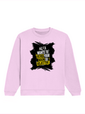 Oversized Sweatshirt | Relaxed Fit Unisex | 90% Cotton 10% Polyester 400 GSM | Pre-Shrunk Drop Shoulder | Unisex | Personalized | Bold Graphic | Quotes | Everyday | Energetic | Verb Your Noun - front - Light Baby Pink - mockup 1