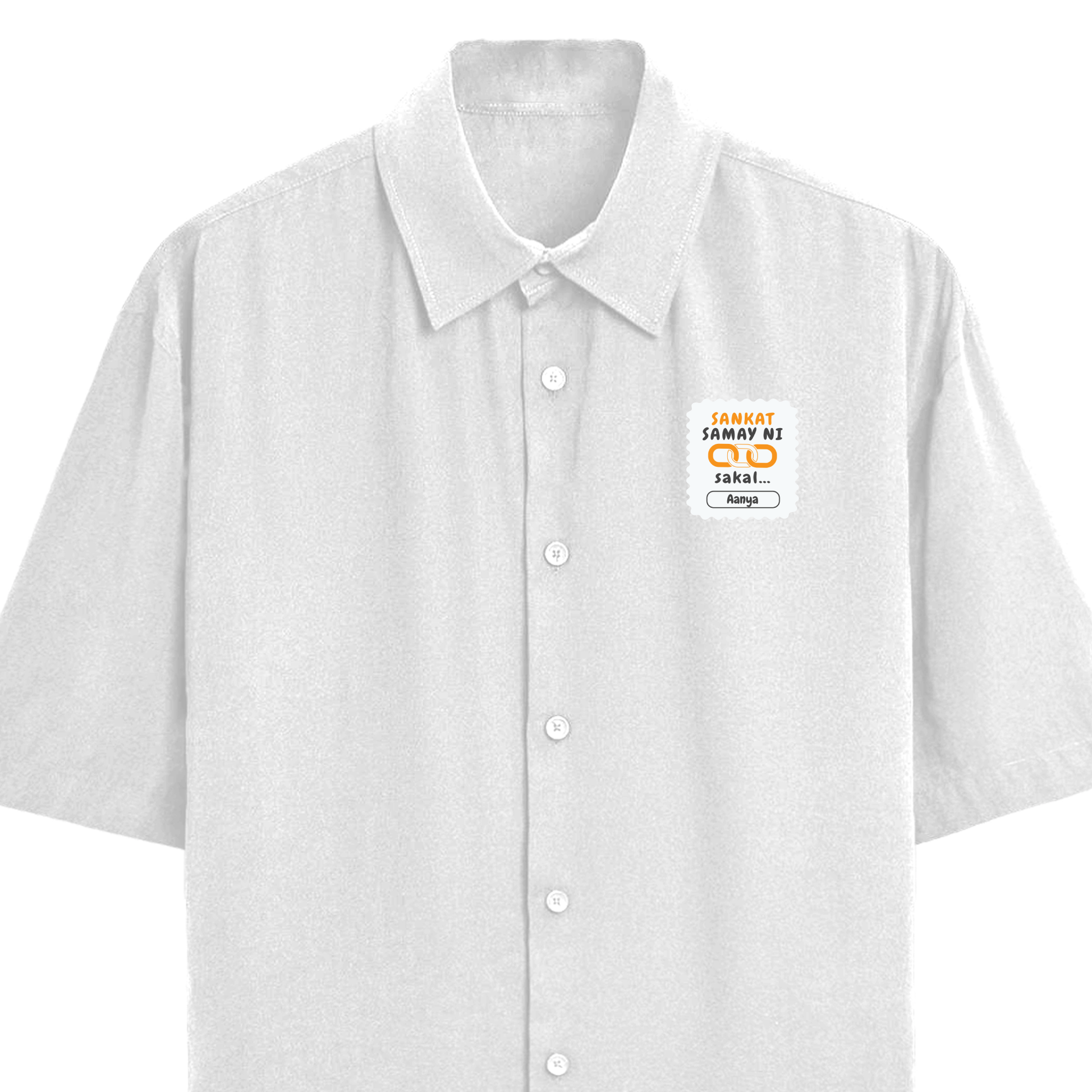 Personalized Minimalist T-Shirt with Custom Name - Oversized Shirt Embroidery T-Shirt