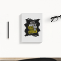 Daily Planner | 3-Month Undated | Soft-Bound | 204 Pages, Dotted Notes | Unisex Adult | Personalized | Bold Graphic | Quotes | Everyday | Energetic | Verb Your Noun - back - White - mockup 2