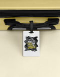 Luggage Tag | Travel Accessory | Acrylic | Durable, Double-Sided, Secure Strap | Unisex | Personalized | Bold Graphic | Quotes | Everyday | Energetic | Verb Your Noun - back - White - mockup 2