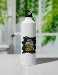 Sipper Bottle | 750 ml Unisex | Aluminum | Clip Cap | Fade-Proof | Personalized | Bold Graphic | Quotes | Everyday | Energetic | Verb Your Noun - front - White - mockup 1