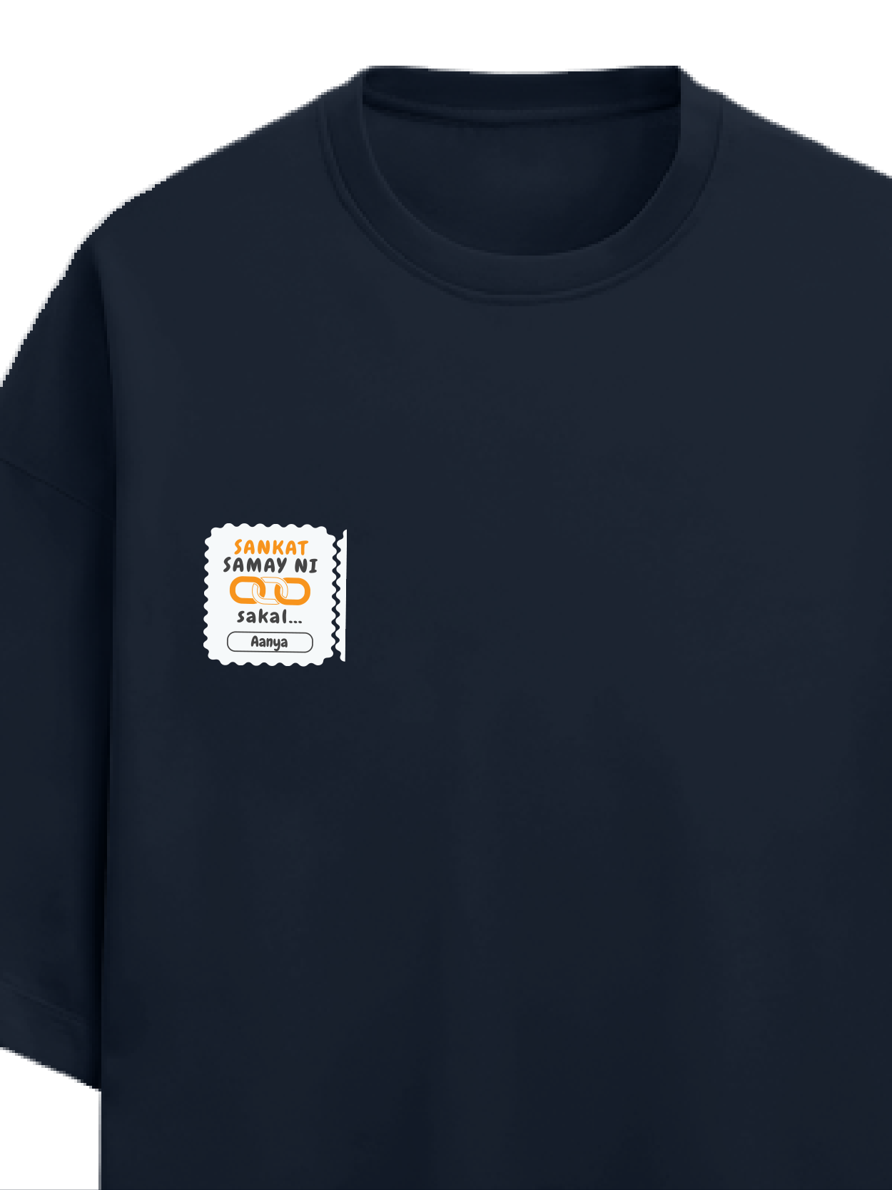 Personalized Minimalist T-Shirt with Custom Name - Terry Oversized Tee Embroidery T-Shirt