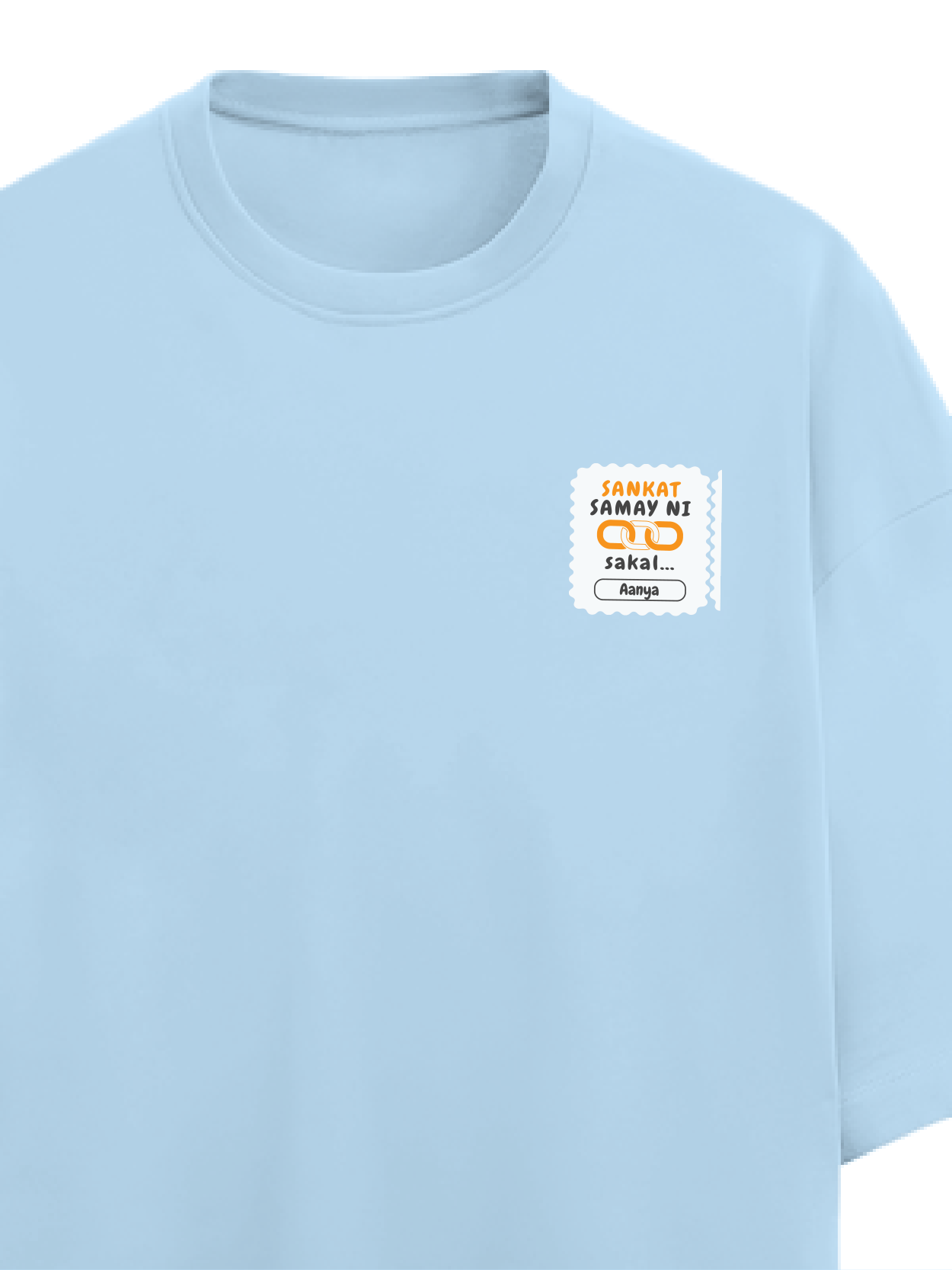 Personalized Minimalist T-Shirt with Custom Name - Terry Oversized Tee Embroidery T-Shirt