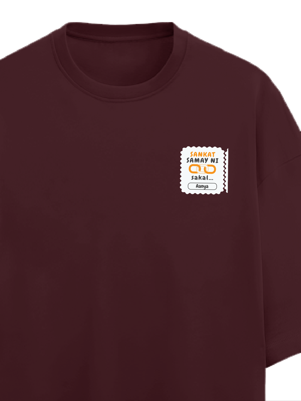 Personalized Minimalist T-Shirt with Custom Name - Terry Oversized Tee Embroidery T-Shirt
