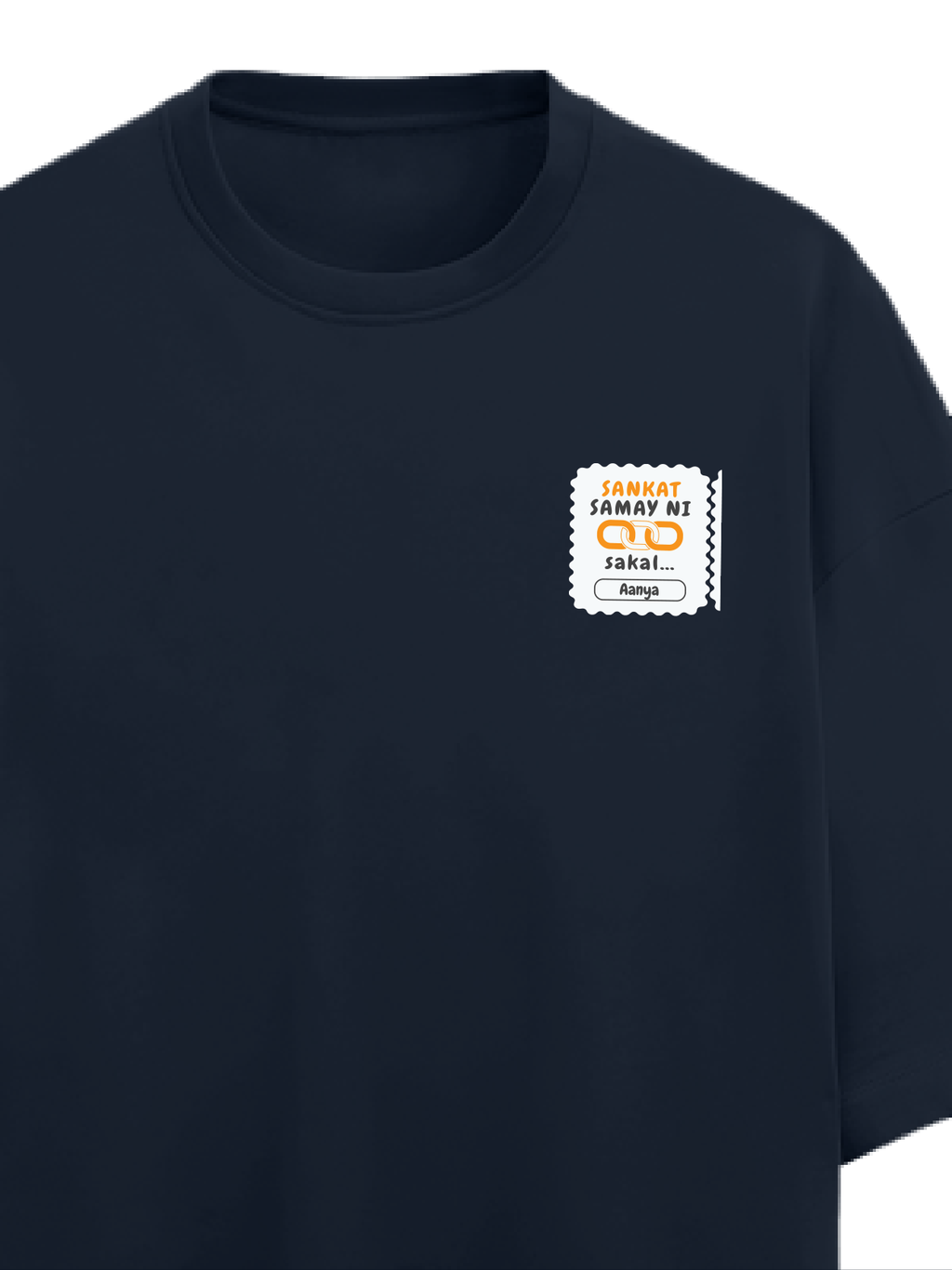 Personalized Minimalist T-Shirt with Custom Name - Terry Oversized Tee Embroidery T-Shirt