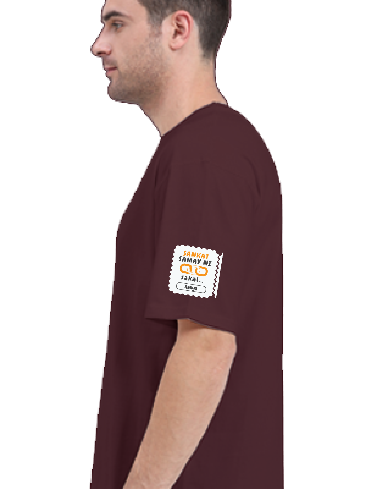 Personalized Minimalist T-Shirt with Custom Name - Terry Oversized Tee Embroidery T-Shirt