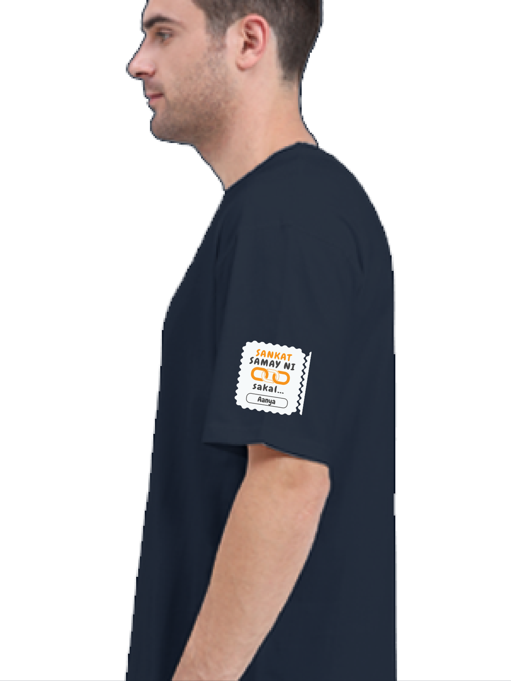 Personalized Minimalist T-Shirt with Custom Name - Terry Oversized Tee Embroidery T-Shirt