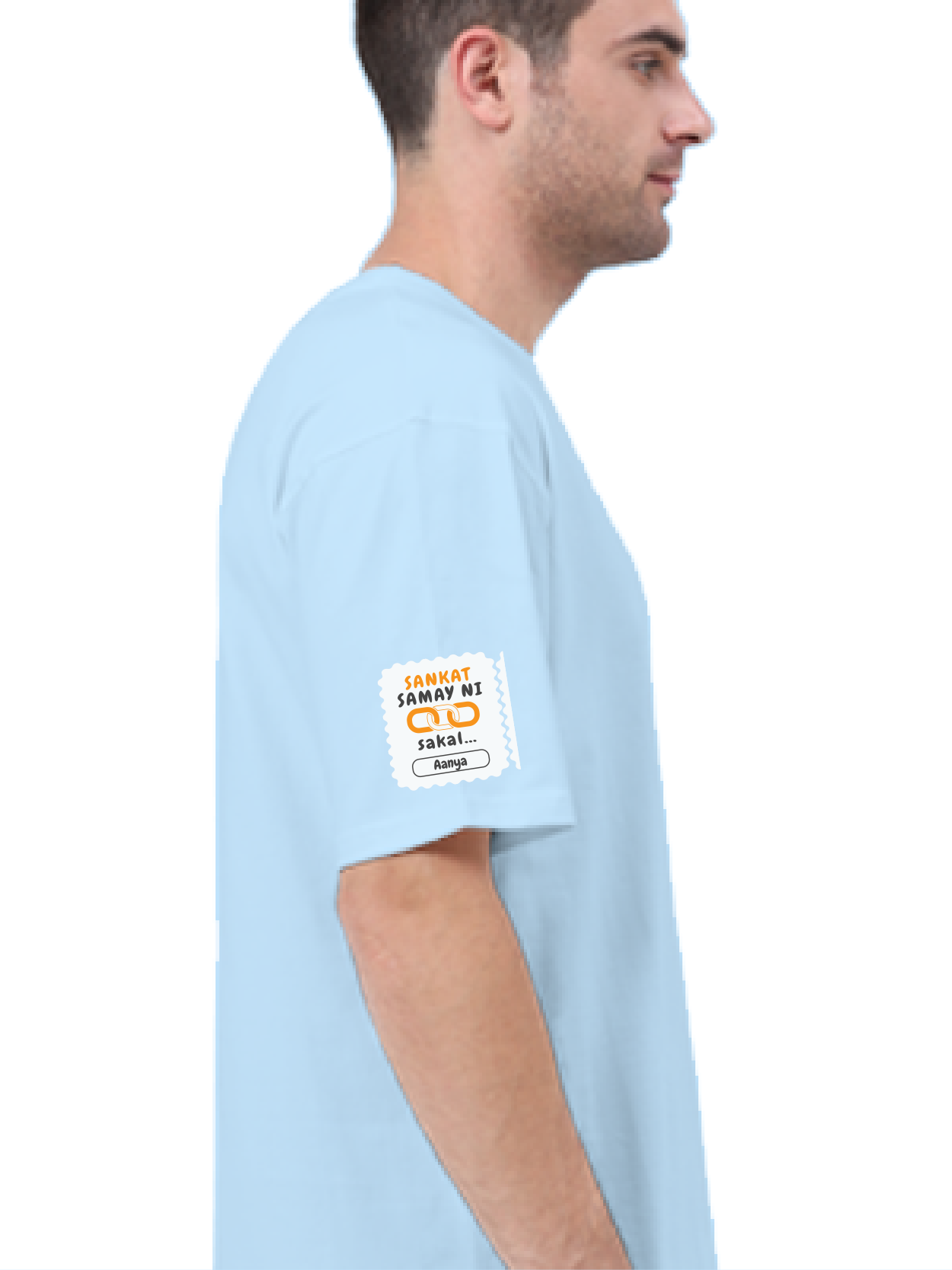 Personalized Minimalist T-Shirt with Custom Name - Terry Oversized Tee Embroidery T-Shirt