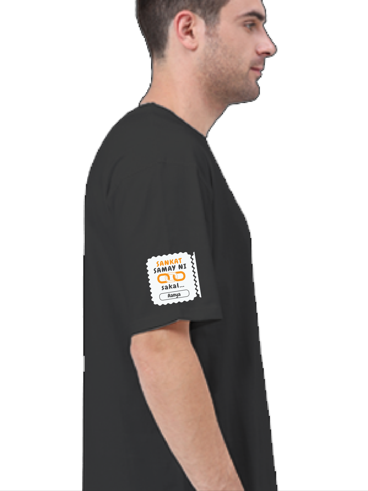 Personalized Minimalist T-Shirt with Custom Name - Terry Oversized Tee Embroidery T-Shirt