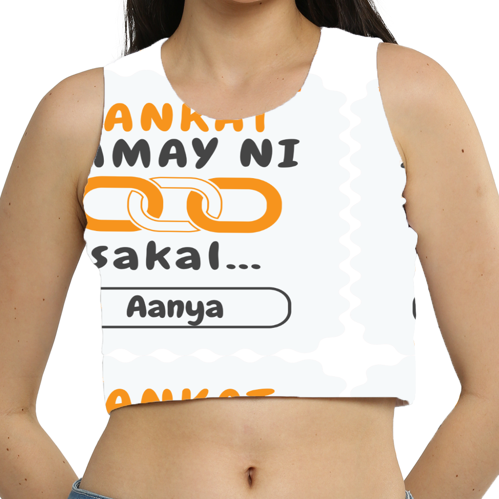 Personalized Minimalist Female Sports Bra All Over Printed Products with Custom Name