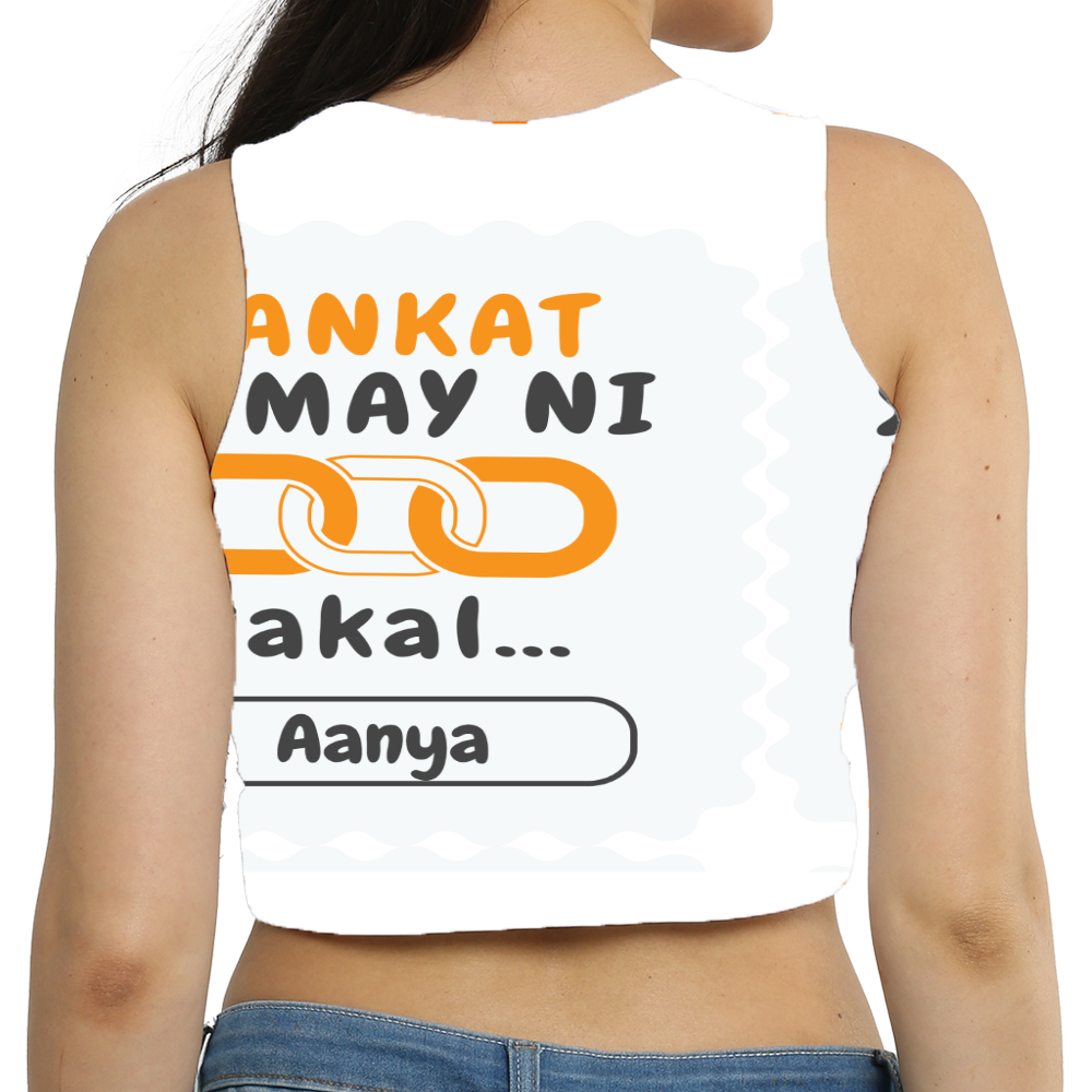 Personalized Minimalist Female Sports Bra All Over Printed Products with Custom Name