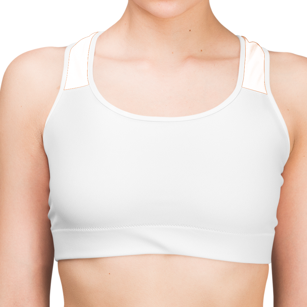 Personalized Minimalist Female Sports Bra All Over Printed Products with Custom Name
