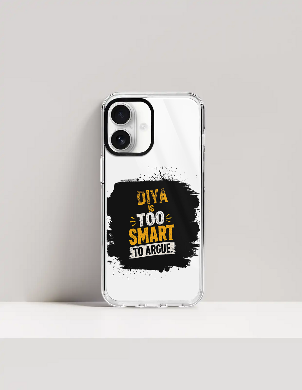 iPhone Glass Case | For Various iPhone Models | Tempered Glass & TPU | Hybrid Protection, Wireless Charging | Unisex | Personalized | Typography | Intelligence | Self-assurance | Everyday | Confident | Too Smart To Argue - front_16 - 16 - mockup 4