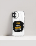 iPhone Glass Case | For Various iPhone Models | Tempered Glass & TPU | Hybrid Protection, Wireless Charging | Unisex | Personalized | Typography | Intelligence | Self-assurance | Everyday | Confident | Too Smart To Argue - front_16 - 16 - mockup 4