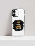 iPhone Glass Case | For Various iPhone Models | Tempered Glass & TPU | Hybrid Protection, Wireless Charging | Unisex | Personalized | Typography | Intelligence | Self-assurance | Everyday | Confident | Too Smart To Argue - front_16 Plus - 16 Plus - mockup 5