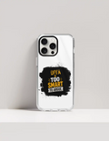 iPhone Glass Case | For Various iPhone Models | Tempered Glass & TPU | Hybrid Protection, Wireless Charging | Unisex | Personalized | Typography | Intelligence | Self-assurance | Everyday | Confident | Too Smart To Argue - front_15 Pro - 15 Pro - mockup 10