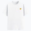 Cotton Stretch T-Shirt | Unisex Fit | 95% Cotton 5% Spandex | Breathable Flexible Durable | Adults | Personalized | Typography | Friendship | Everyday | Supportive | Don't Worry, Mi Aahe - left pocket - White - mockup 3
