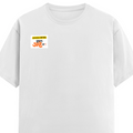 Male Classic Crew T-Shirt | Men's Regular Fit | 180 GSM Bio-Washed Cotton | Pre-Shrunk, Double-Stitched | Personalized | Typography | Friendship | Everyday | Supportive | Don't Worry, Mi Aahe - right pocket - White - mockup 4