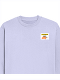 Oversized Sweatshirt | Relaxed Fit Unisex | 90% Cotton 10% Polyester 400 GSM | Pre-Shrunk Drop Shoulder | Unisex | Personalized | Typography | Friendship | Everyday | Supportive | Don't Worry, Mi Aahe - left pocket - Lavender - mockup 3