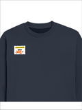 Oversized Sweatshirt | Relaxed Fit Unisex | 90% Cotton 10% Polyester 400 GSM | Pre-Shrunk Drop Shoulder | Unisex | Personalized | Typography | Friendship | Everyday | Supportive | Don't Worry, Mi Aahe - right pocket - Navy Blue - mockup 4