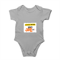 Baby Romper | 0-12 Months | 180 GSM Bio-Washed Cotton | Double-Stitched, Pre-Shrunk | Unisex | Personalized | Typography | Friendship | Everyday | Supportive | Don't Worry, Mi Aahe - front - Grey Melange - mockup 1
