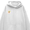 Oversized Hoodie | Relaxed Fit Unisex | 400 GSM Cotton Blend | Pre-Shrunk Warmth & Comfort | Adults | Personalized | Typography | Friendship | Everyday | Supportive | Don't Worry, Mi Aahe - right pocket - White - mockup 4