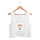 Personalized Minimalist T-Shirt with Custom Name - Female Crop Tank Dtg T-Shirt